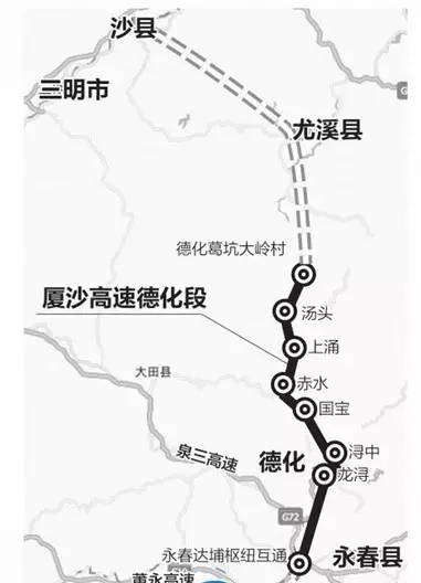 最新厦沙高速路线图详解