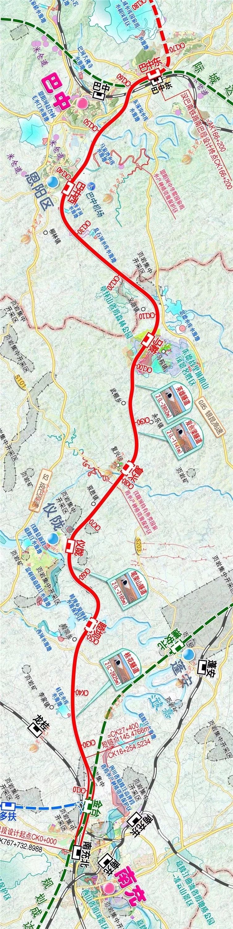 汉巴南铁路最新路线图解析